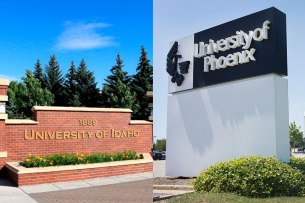 university of idaho and university of phoenix logos